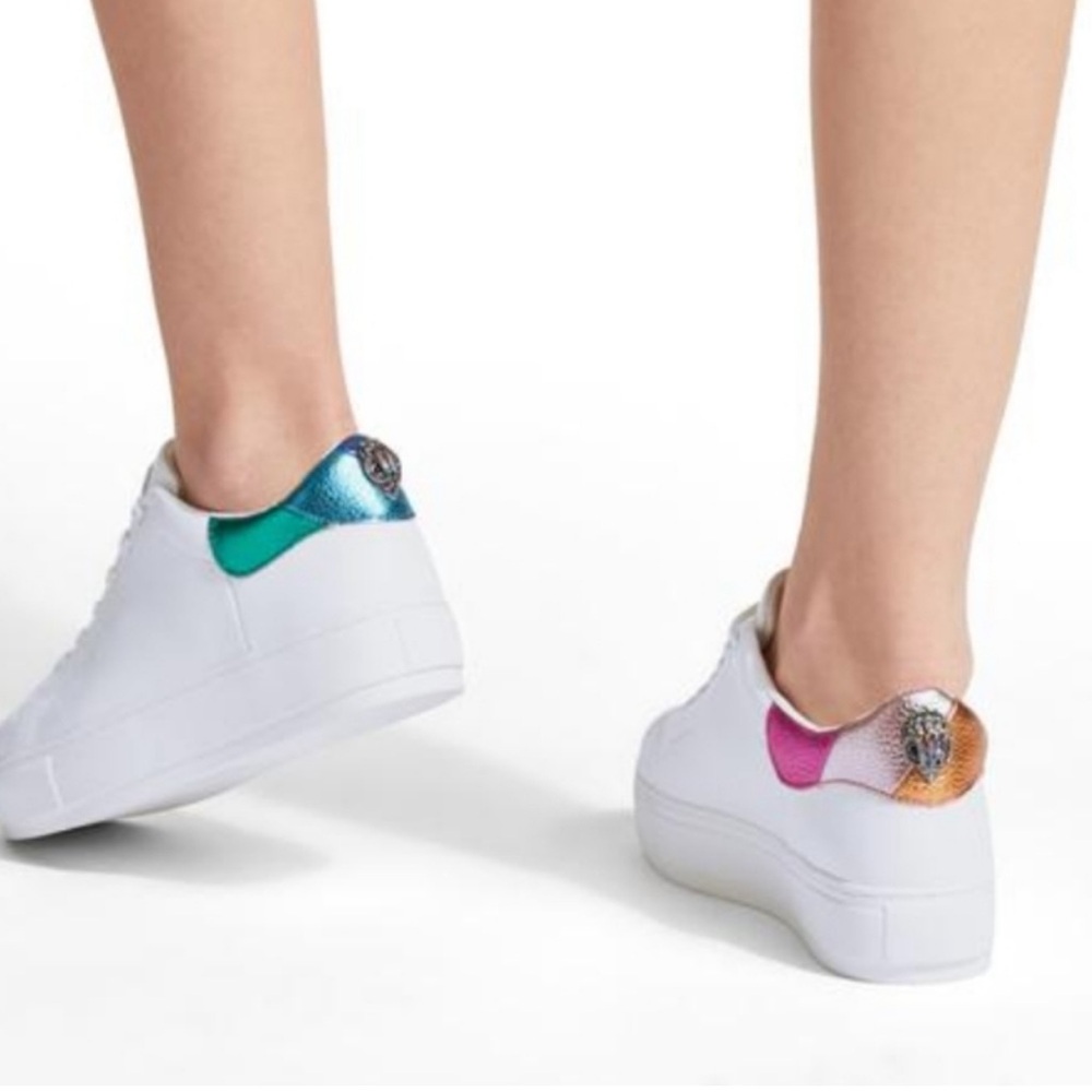 Kurt Geiger White Sneakers with Rainbow Detail